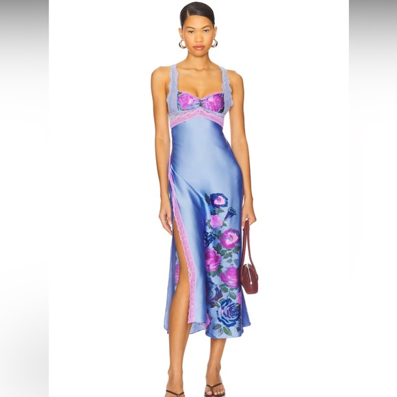 NWT Intimately Free People Just Dreamy Maxi in Blue Vista - Picture 3 of 16